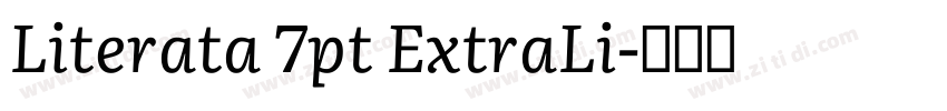 Literata 7pt ExtraLi字体转换